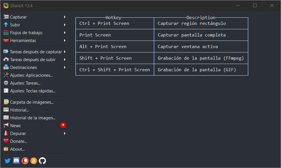 ShareX Capturador de Pantalla