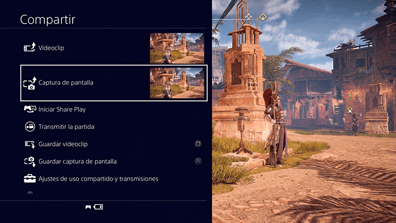 compartir captura de pantalla en PS4