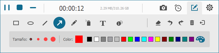 programar las opciones de grabación