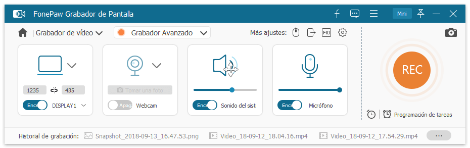 FonePaw Grabador de Vídeos