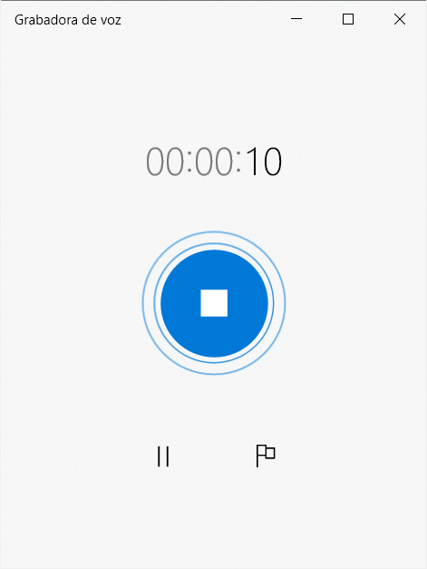 Grabadora de voz en Windows