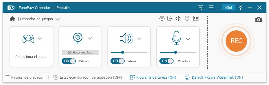 Personalizar los ajustes de grabación