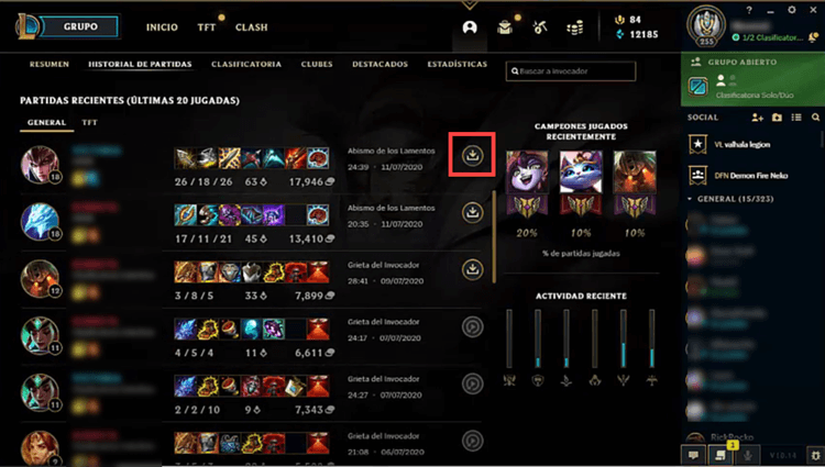 baixar replay de LoL