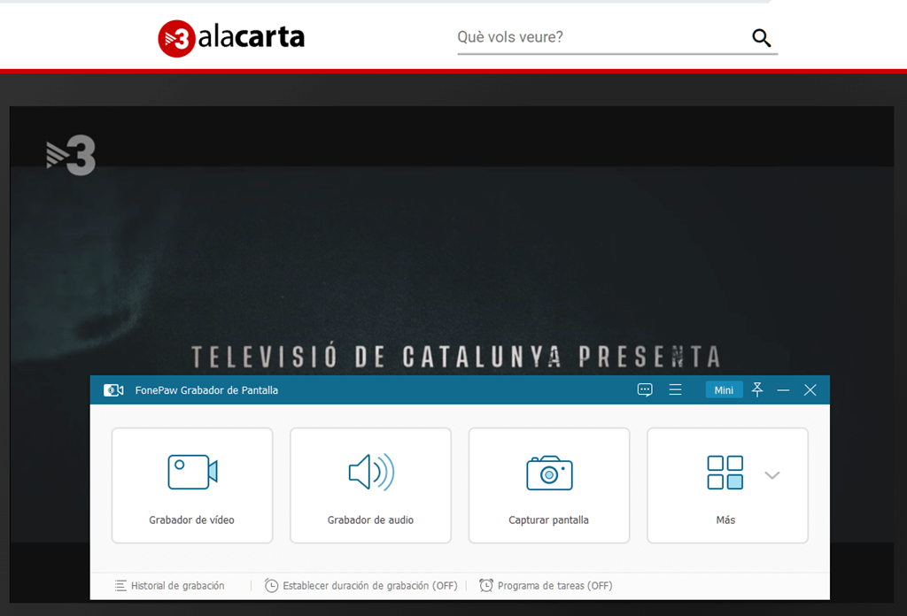 Grabar los videos de TV3