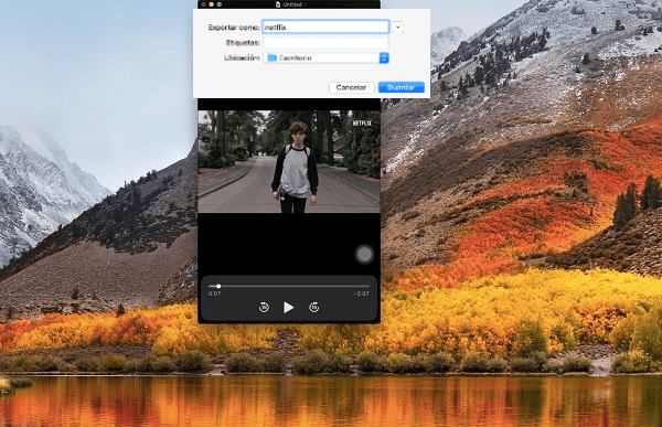 grabar vídeo Netflix en Mac