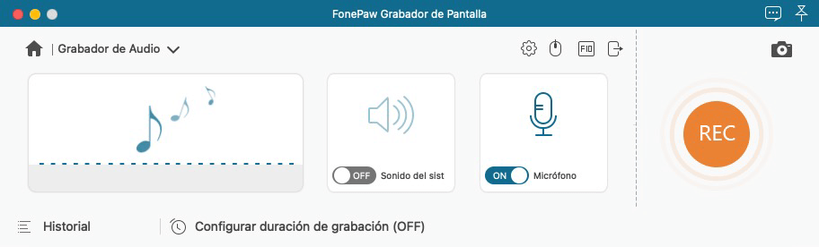 Grabar el micrófono con FonePaw