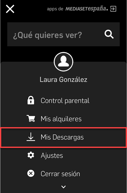 Revisar los contenidos descargados de Telecinco en Mitele