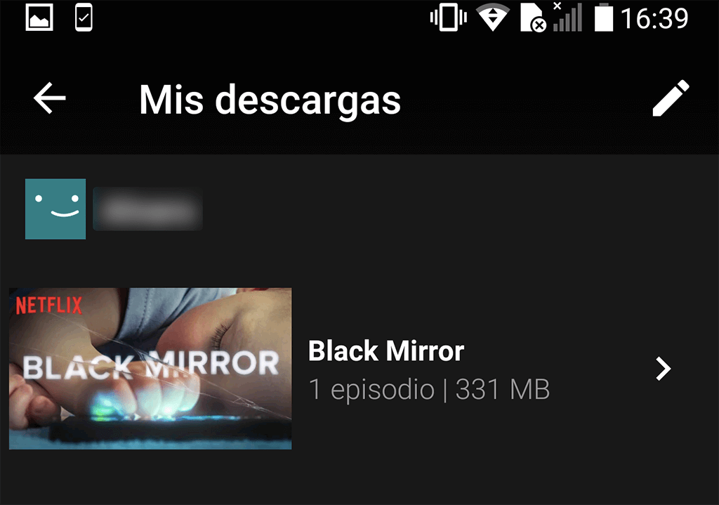 mis descargas en Netflix