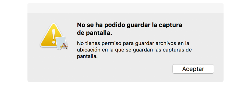 no se ha podido guardar la captura de pantalla