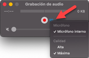 Grabar el audio en QuickTime