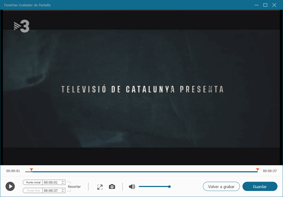 Revisar el video de TV3 grabado