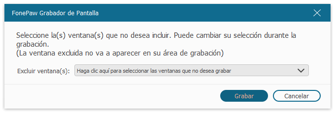 Eliminar ventanas de la grabación