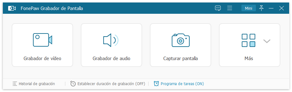 Seleccionar la función de Grabador de Audio