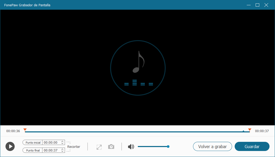 Revisar grabación de audio