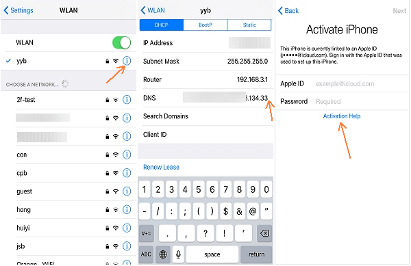 via icloud lock