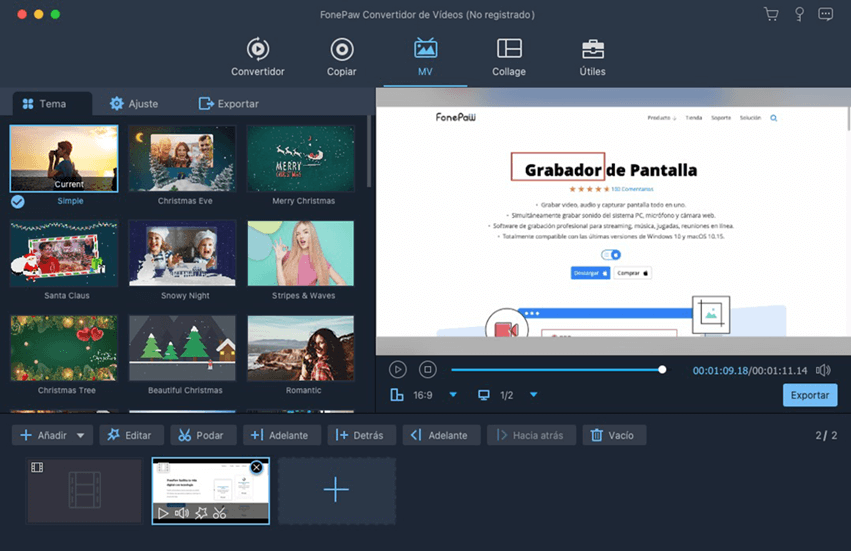 editar vídeo con FonePaw Convertidor de Vídeos