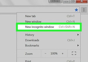Open Chrome in New Incognito Mode