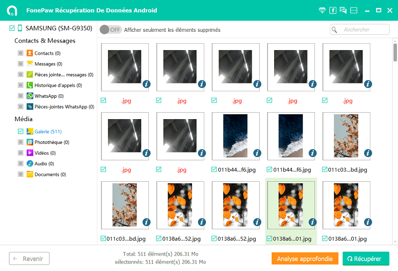 Prévisualisez et récupérez des données