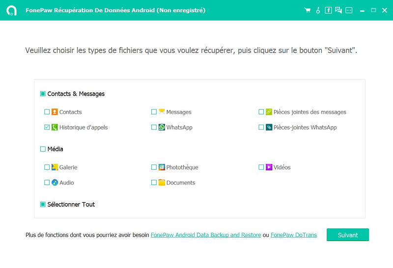 retrouver votre liste d'appels entrant sur Samsung