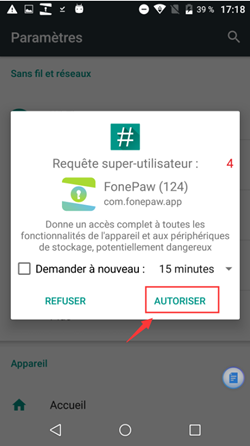 autoriser l'installation de FonePaw