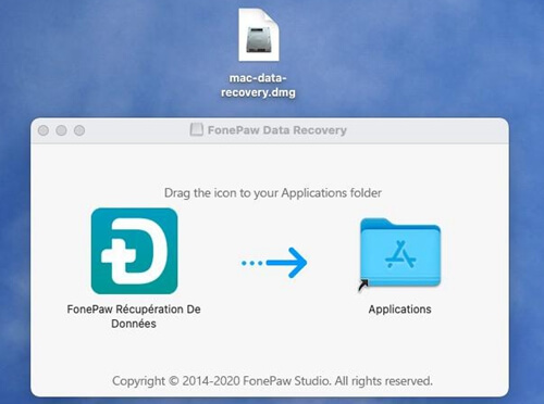 installer FonePaw Récupération De Données sur Mac