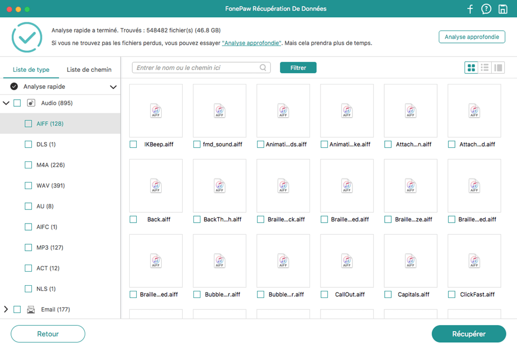 Retrouver des données sur la carte sd