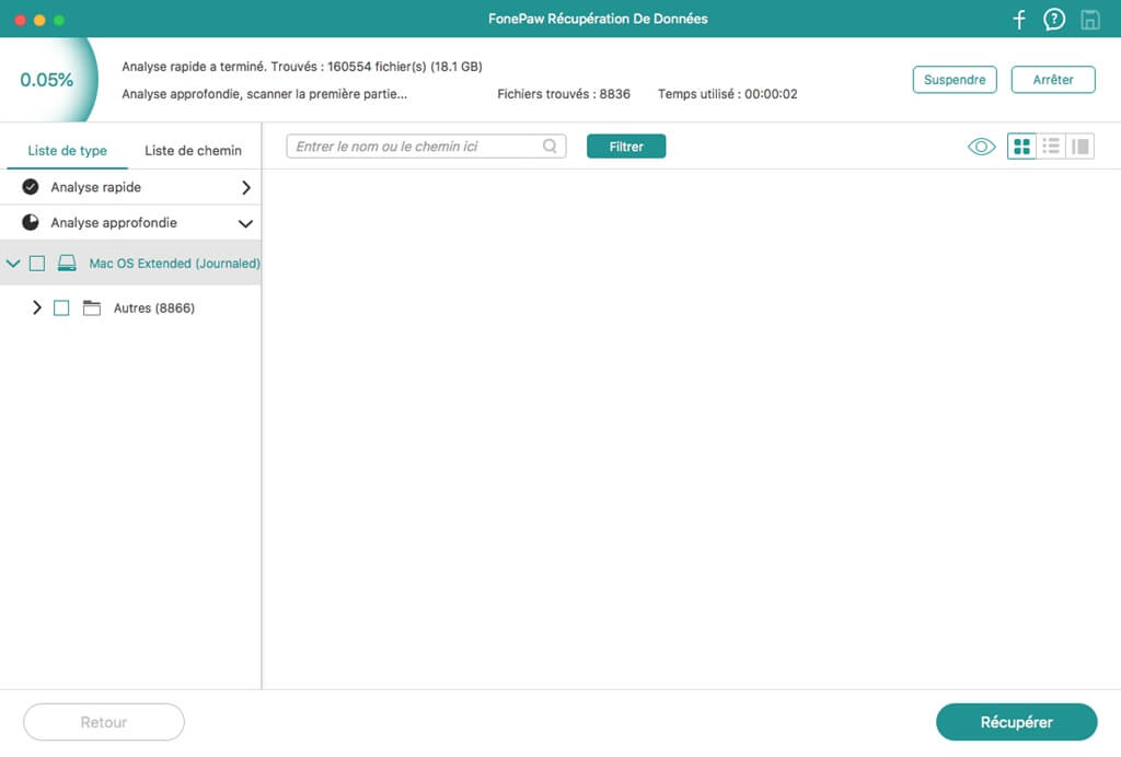 Analyser des fichiers effacés