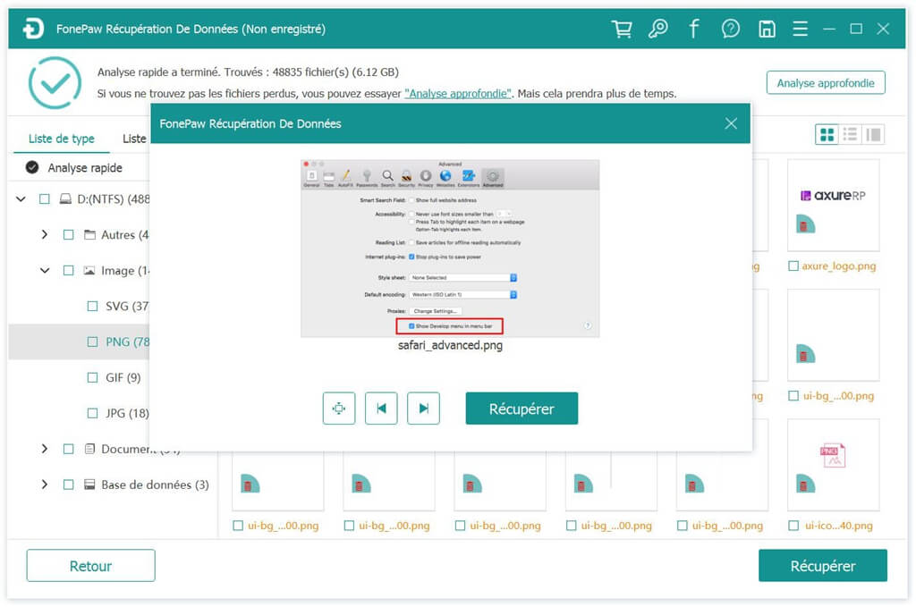 retrouver des fichiers sur carte sd