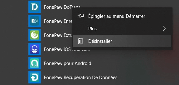 Désinstaller DoTrans