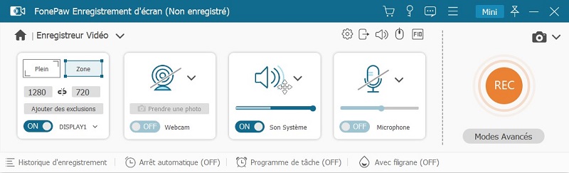 Enregistrer la Webcam et le son du microphone