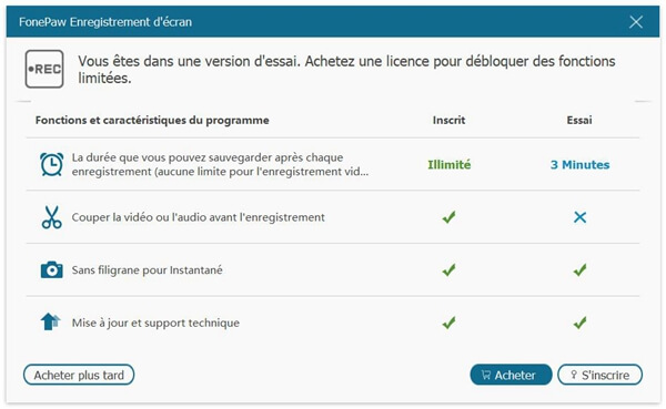 activer le logciiel Enregistreur d'écran