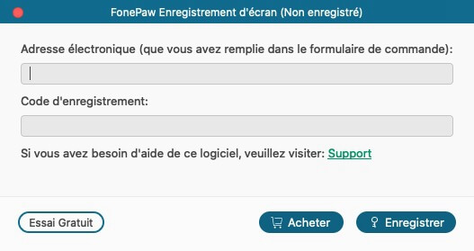 Activer FonePaw Enregistreur d'écran pour Mac