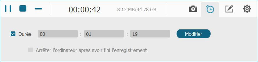 duree enregistrement
