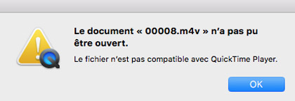 L'ouverture de fichiers sur QuickTime