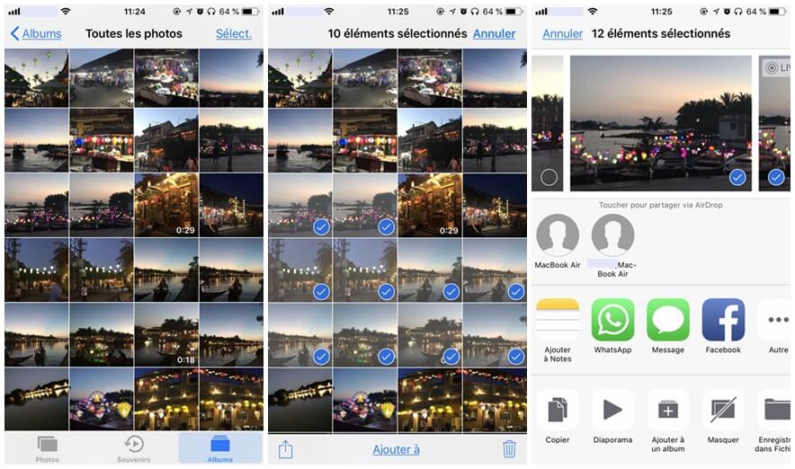 Partager photos iphone avec mac