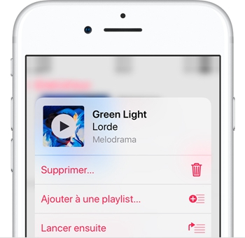 Supprimer une chanson sur iPhone/iPad/iPod