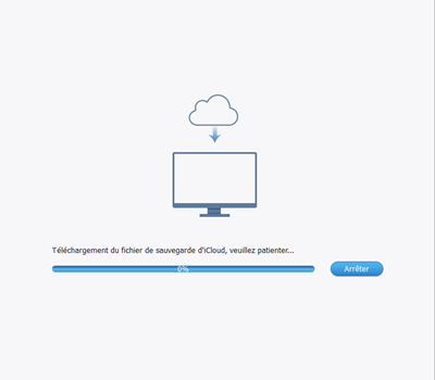 processus de téléchargement de sauvegarde iCloud