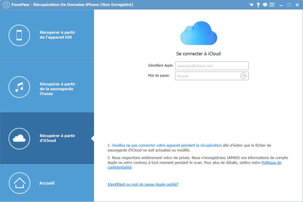 télécharger fichier sauvegarde icloud