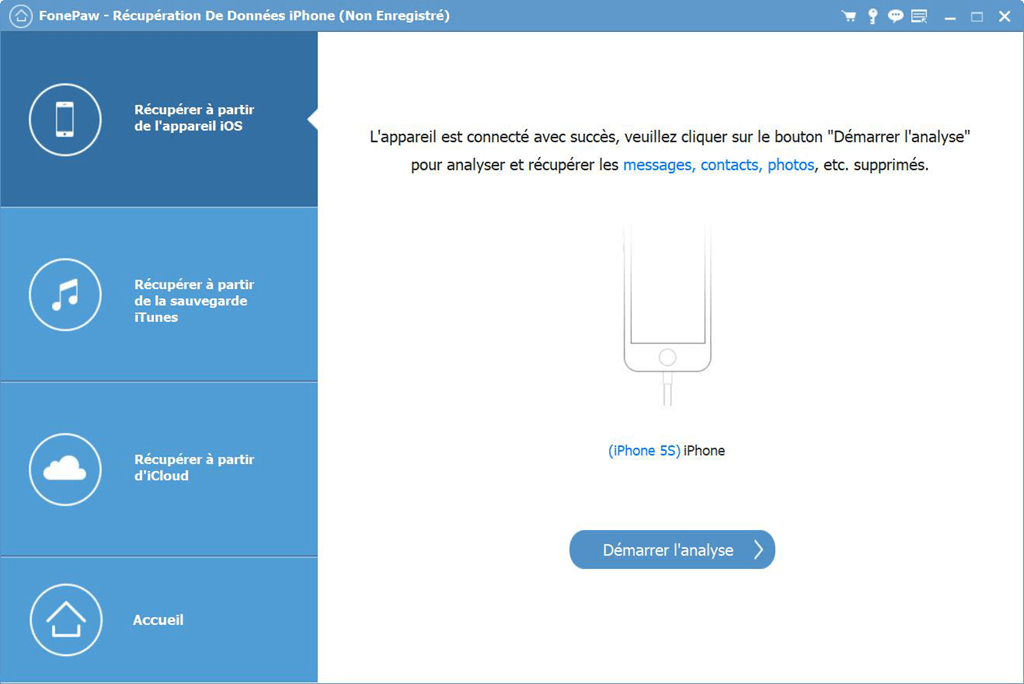 récupérer données ipad