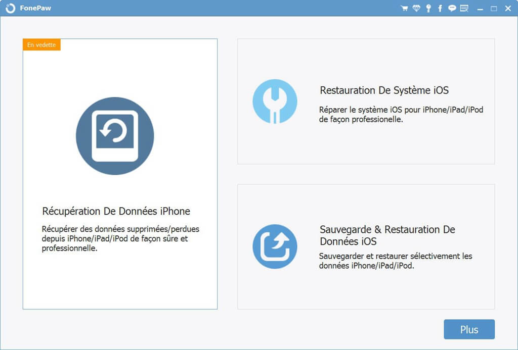 Lancez le programme FonePaw pour iOS