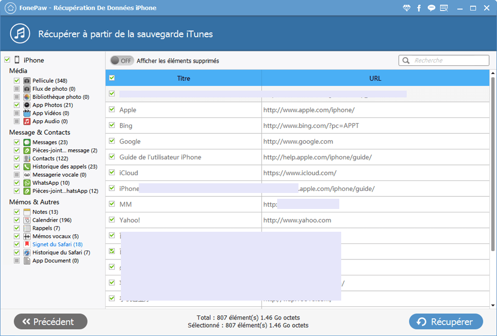 Retrouver l'historique supprimé de Safari