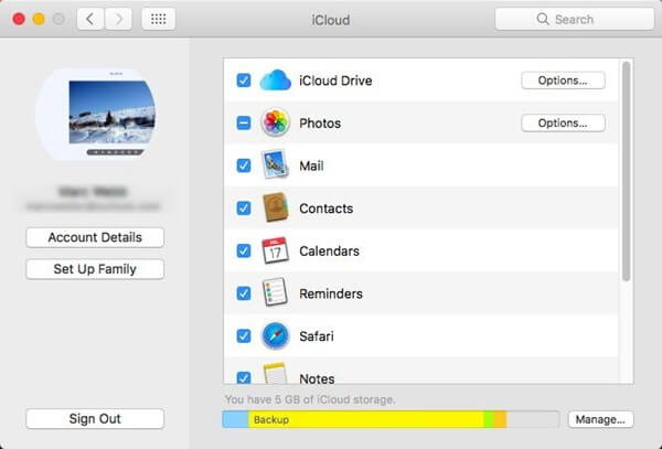 Choisissez iCloud Drive