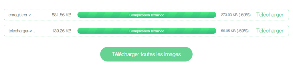 les images compressées=