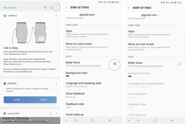 Désactiver Bixby Voice sur Samsung