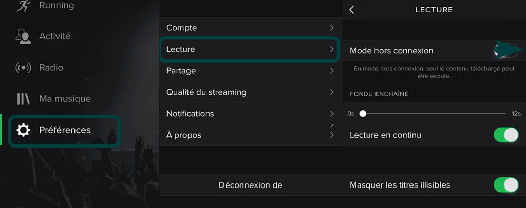 Utiliser Spotify en mode hors connexion sur Android