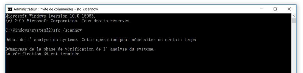 Exécuter la commande SFC Scan et DISM