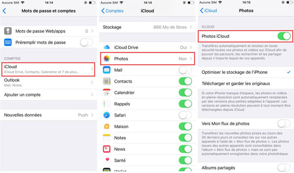 télécharger toutes vos photos sur iCloud