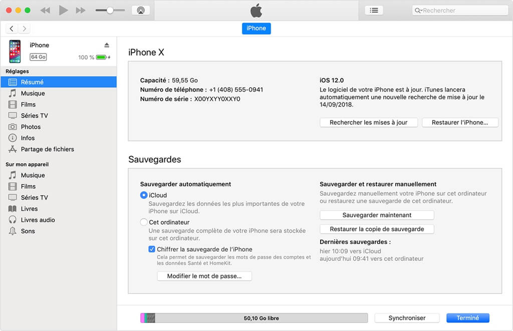 L’espace de stockage est saturé sur iPhone