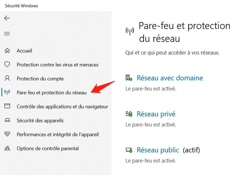 Pare-feu et protection réseau