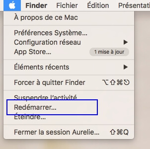 redémarrer votre mac